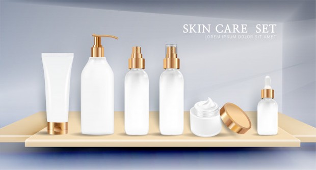 elegant-cosmetic-products-set / freepik.com skin care set