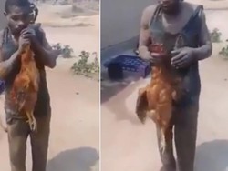 Tertangkap Maling Ayam, Pria Ini Dihukum Makan Ayam Mentah
