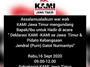 Beredar Undangan Deklarasi, KAMI Jatim: Hoaks, Sudah Agustus Lalu Beredar Undangan Deklarasi, KAMI Jatim: Hoaks, Sudah Agustus Lalu