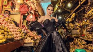 Foto: Melaney Ricardo Pemotretan di Pasar Glodok, Pakai Look Rp 1 Miliar