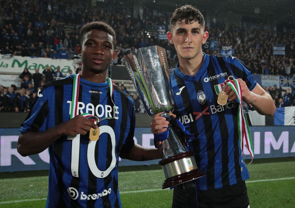 BERGAMO, ITALY - OCTOBER 27:  Amad Traore of Atalanta BC celebrates his goal during the Serie A match between Atalanta BC and Udinese Calcio at Gewiss Stadium on October 27, 2019 in Bergamo, Italy.  (Photo by Emilio Andreoli/Getty Images)