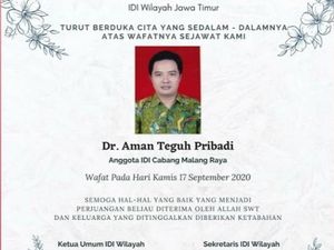 Seorang Dokter di Malang Meninggal Terpapar COVID-19 Seorang Dokter di Malang Meninggal Terpapar COVID-19