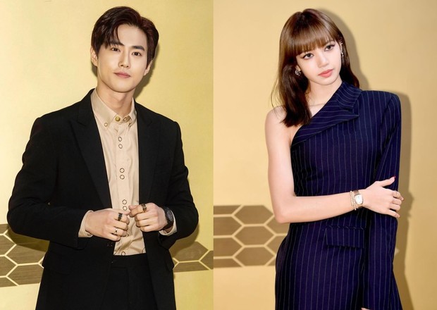 Suho ‘EXO’ dan Lisa ‘BLACKPINK’ menghadiri sebuah acara peluncuran ‘BVLGARI Serpenti Seduttori Watch’ di Seoul, Korea Selatan.