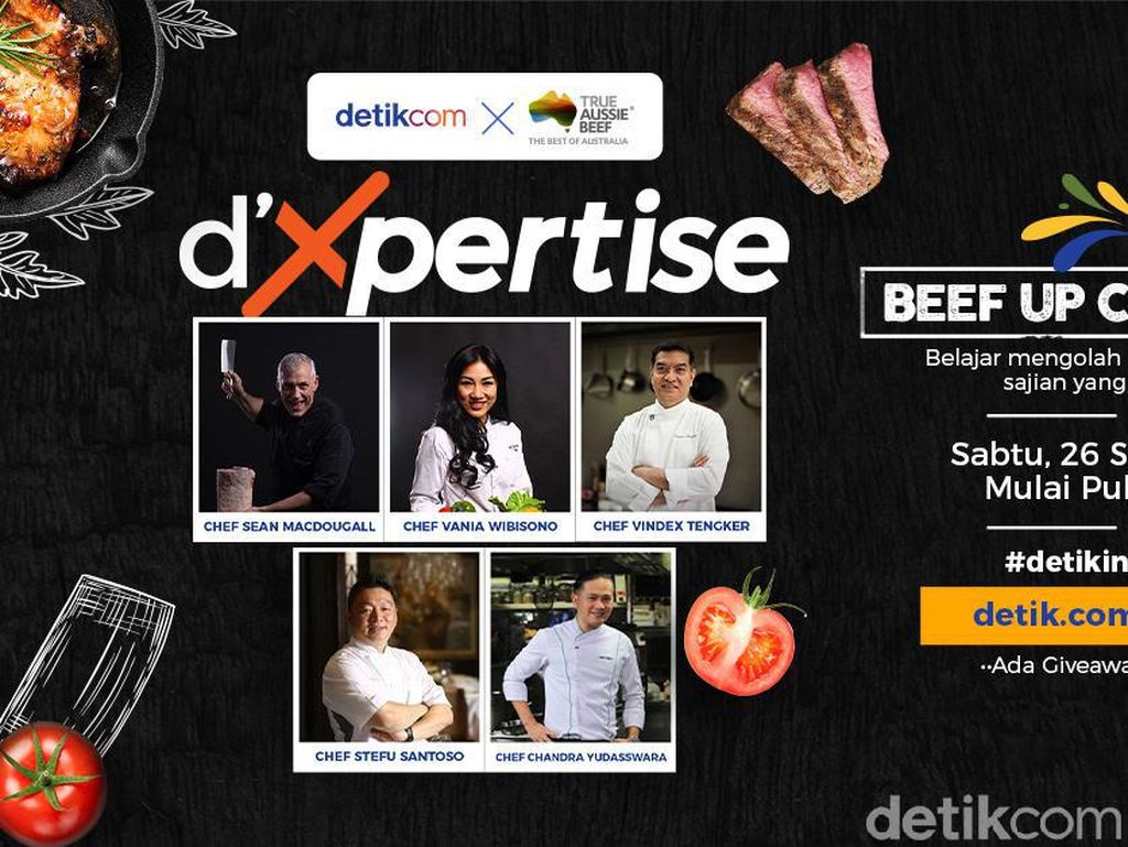 Gratis! Belajar Masak Daging Bersama 5 Celebrity Chef