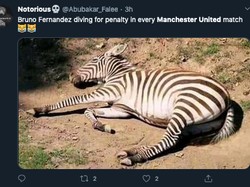 Bruno Fernandes diledek karena dianggap diving mulu. (Foto: internet/Twitter)