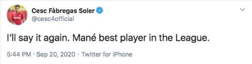 Cesc Fabregas, Sadio Mane