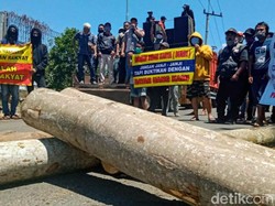 Puluhan Pemasok Kayu Sengon Demo Anak Perusahaan BUMN di Bondowoso