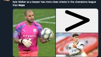 Bahkan yang bukan kiper pun lebih jago dari Kepa, kata meme ini. (Foto: internet/Twitter)