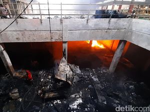 Polisi: Kebakaran Pasar Wage Purwokerto Akibat Korsleting Listrik