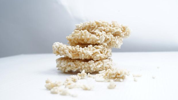 Rengginang or Traditional Rice Cracker from Indonesia
