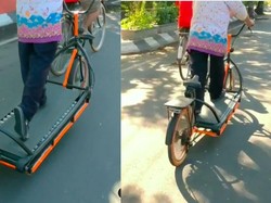 Lagi Viral di Semarang, Ini Sepeda atau Treadmill Berjalan?