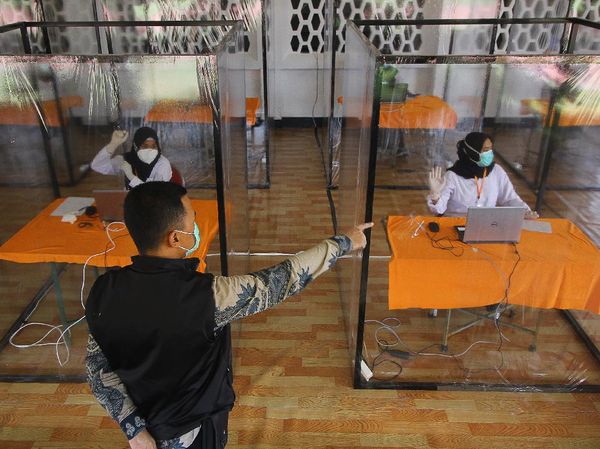 Ada Bilik Khusus Bagi Peserta Tes CPNS yang Reaktif di Surabaya