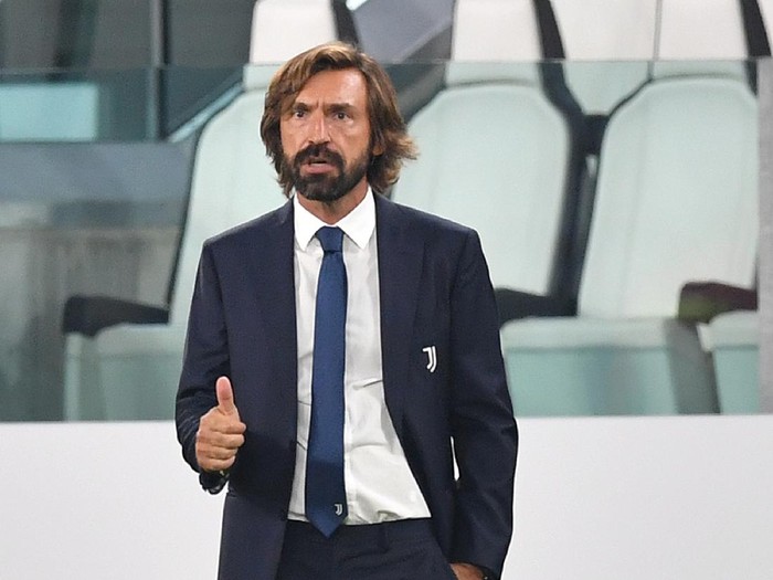 TURIN, ITALY - SEPTEMBER 20:  Juventus head coach Andrea Pirlo gestures during the Serie A match between Juventus and UC Sampdoria at Allianz Stadium on September 20, 2020 in Turin, Italy.  Photo by Valerio Pennicino/Getty Images)
