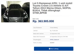 Toyota Crown Koruptor Dilelang Rp 300 Jutaan, Minat?