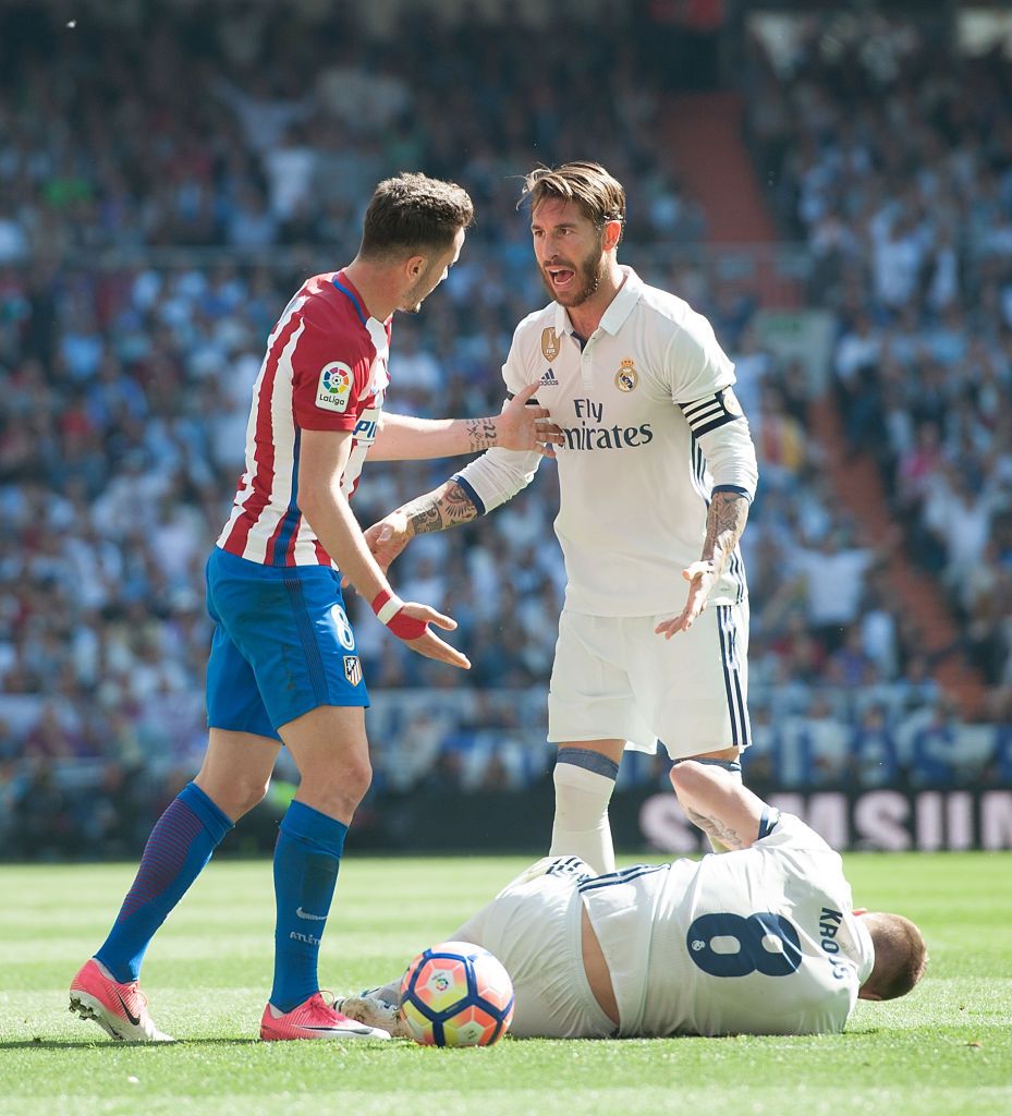 MADRID, SPAIN - MARCH 01: Sergio Ramos of Real Madrid CF runs with the ball during the Liga match between Real Madrid CF and FC Barcelona at Estadio Santiago Bernabeu on March 01, 2020 in Madrid, Spain. (Photo by David Ramos/Getty Images)