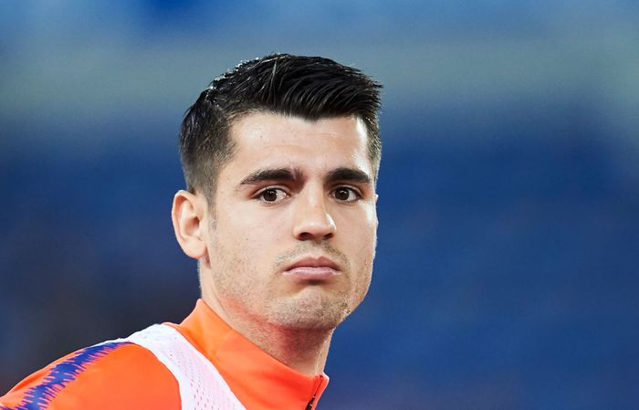 Alvaro Morata VITORIA-GASTEIZ, SPAIN - MARCH 30: Alvaro Morata of Atletico Madrid warms up during the La Liga match between Deportivo Alaves and Club Atletico de Madrid at Estadio de Mendizorroza on March 30, 2019 in Vitoria-Gasteiz, Spain. (Photo by Juan Manuel Serrano Arce/Getty Images)
