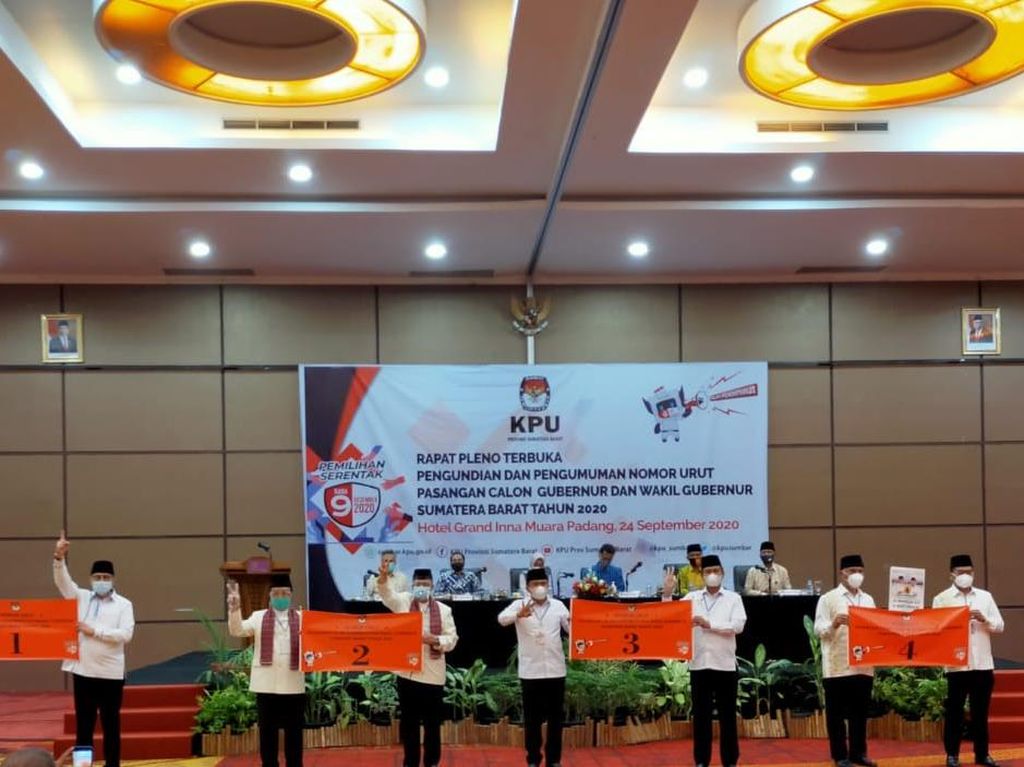 Ini Nomor Urut 4 Paslon yang Berlaga di Pilgub Sumbar Ini Nomor Urut 4 Paslon yang Berlaga di Pilgub Sumbar