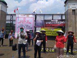 Demo Hari Tani di Depan DPR, Tagih Reforma Agraria-Tolak Omnibus Law