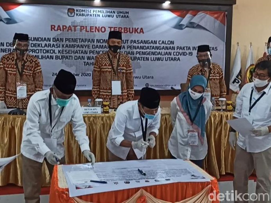 KPU Luwu Utara Tetapkan Nomor Urut 2 Paslon Cabup-Cawabup KPU Luwu Utara Tetapkan Nomor Urut 2 Paslon Cabup-Cawabup