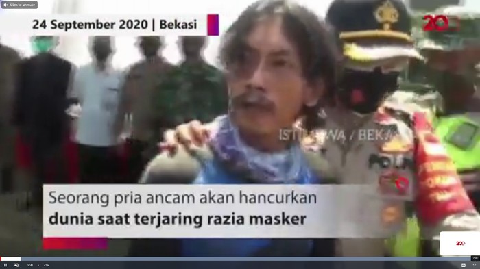 Pria mengamuk dan ancam hancurkan dunia saat ditindak operasi yustisi