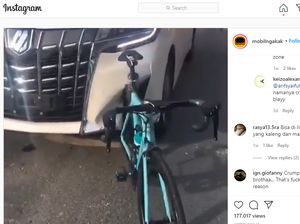 Viral, Bemper Alphard Penyok Setelah Nabrak Sepeda, Kok Bisa?