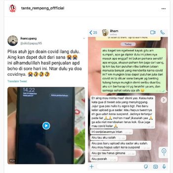 Viral netizen mendoakan agar corona tidak cepat berakhir.
