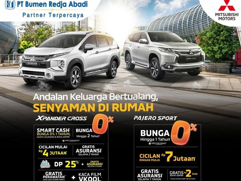 Beli Mitsubishi Xpander Cross & Pajero Sport, Dapat Cicilan Bunga 0% Beli Mitsubishi Xpander Cross & Pajero Sport, Dapat Cicilan Bunga 0%