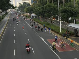 Begini Suasana Kawasan Sudirman Pagi Ini di Tengah PSBB DKI Diperpanjang Begini Suasana Kawasan Sudirman Pagi Ini di Tengah PSBB DKI Diperpanjang