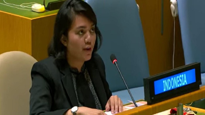 Diplomat RI di PBB, Silvany Austin Pasaribu membantah Vanuatu soal Papua (Dok. Youtube PBB) Diplomat RI di PBB, Silvany Austin Pasaribu membantah Vanuatu soal Papua (Dok. Youtube PBB)