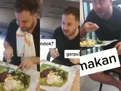 Kocaknya Bule Bandingkan Cara Makan Saat 1 Hari dan 1 Tahun di Indonesia