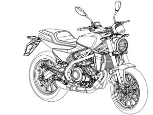 Gambar Paten Sketsa Harley-Davidson 338R Bocor