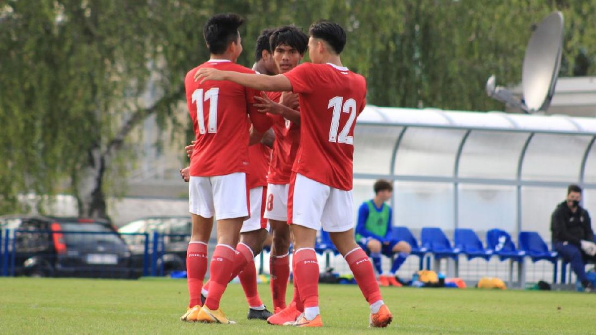 Timnas U-19 dalam laga uji coba di tengah-tengah TC di Kroasia. (Foto: Dok. PSSI)