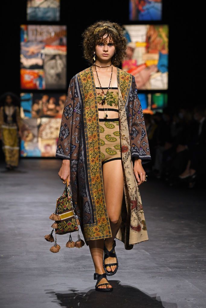 PARIS, FRANCE - SEPTEMBER 29: A model walks the runway during the Dior Womenswear Spring/Summer 2021 show as part of Paris Fashion Week on September 29, 2020 in Paris, France. (Photo by Pascal Le Segretain/Getty Images)