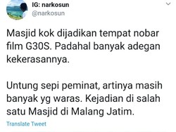 Viral Masjid di Malang Jadi Tempat Nobar Film G30S/PKI