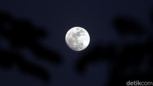 Seperti Ini Penampakan Bulan Purnama di Langit Depok