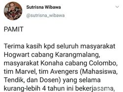 Maju Pilbup Gunungkidul, Rektor UNY Pamit ke Warga Hogwarts-Konoha