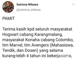 Maju Pilbup Gunungkidul, Rektor UNY Pamit ke Warga Hogwarts-Konoha