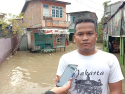 Diguyur Hujan Semalaman, Permukiman di Medan Maimun Terendam Banjir
