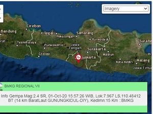 Gempa Darat M 2,4 Terjadi di Gunungkidul