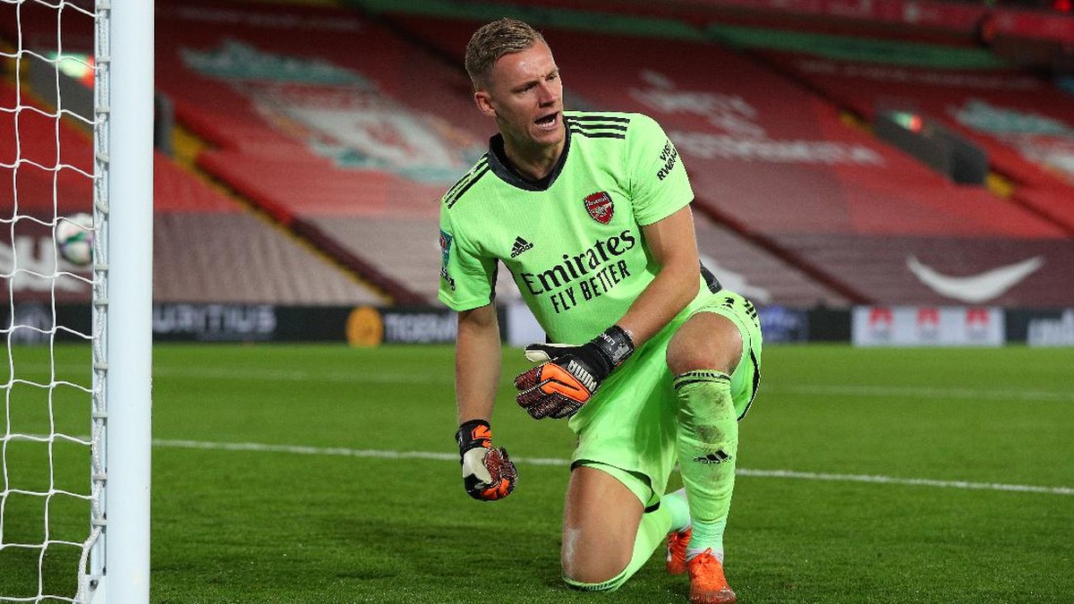 Penampilan Bernd Leno di bawah mistar gawang Arsenal bikin Manajer Liverpool Juergen Klop frustrasi. (Foto: Getty Images/Pool)