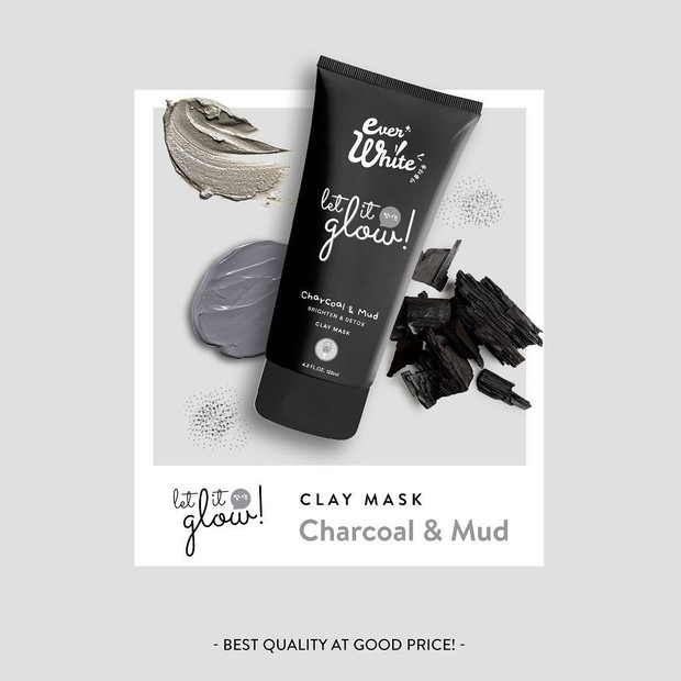 Everwhite Let It Glow Clay Mask Charcoal and Mud