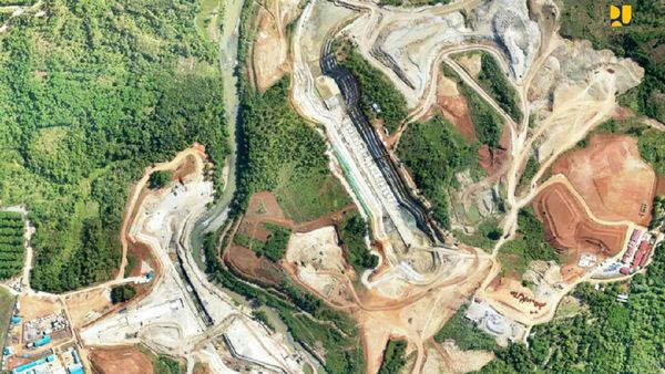 Megahnya Bendungan Penopang Pelabuhan Patimban