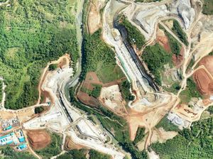 Megahnya Bendungan Penopang Pelabuhan Patimban