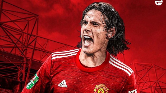 Menjelang penutupan bursa transfer musim panas, Edison Cavani dikabarkan ke Man United. Netizen pun meramaikan dengan mengedit Cavani berseragam Setan Merah.