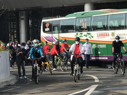 Menhub Olahraga Minggu Pagi di BSD City: Sepeda Melengkapi Antarmoda