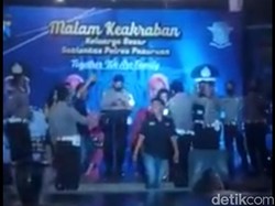 Sertijab Kasat Lantas Pasuruan Digoyang Dangdutan, Propam Turun Tangan