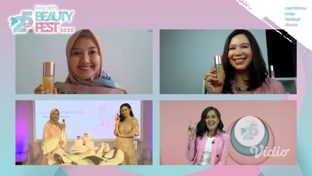 Product launch dari Wardah Hydra Series yang dilakukan secara virtual.