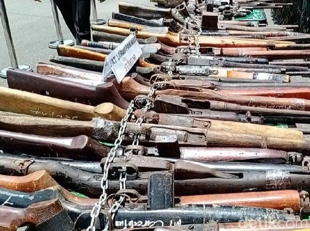 764 Senjata Api Sisa Konflik Dimusnahkan Kodam Pattimura