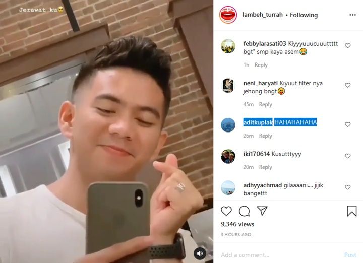 Comments from Nadya Mustika's former lover, Adit, were uploaded by Rizki DA