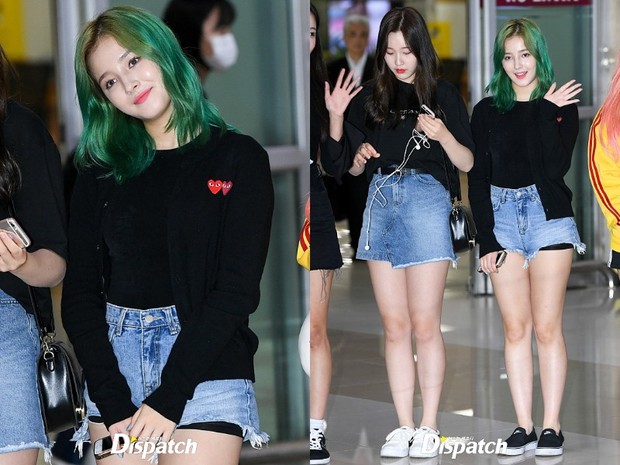 Nancy MOMOLAND/ Foto: koreadispatch.com rambut hijau nancy momoland di era Baam